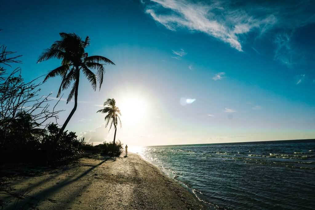 Zonsondergang op stranden van Holbox.