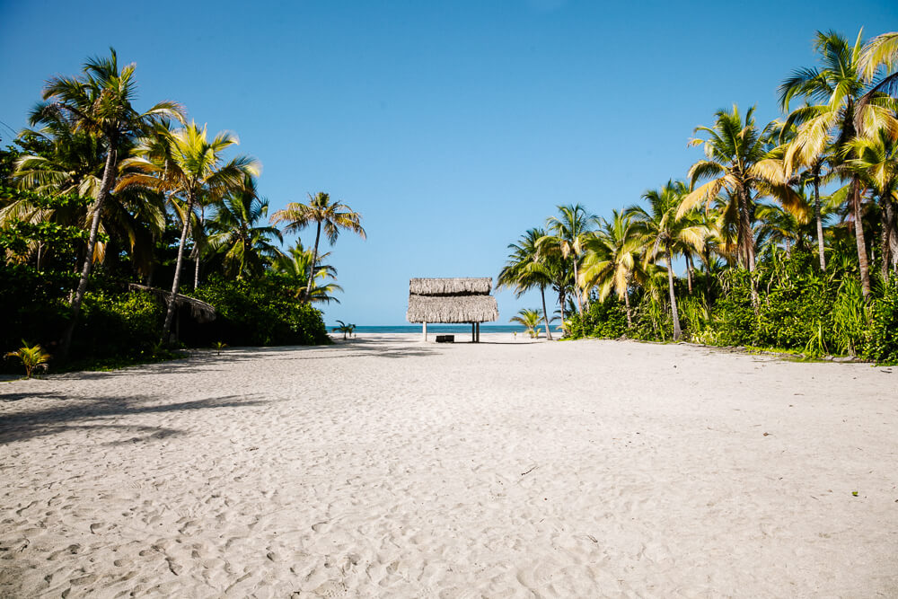 Beach at Playa Koralia - one of the best beach hotels in Colombia.