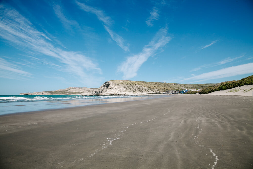 Strand in Puerto Pirámides.