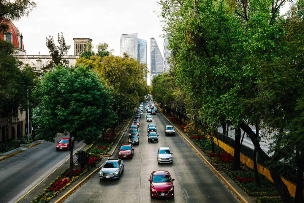 Het verkeer in Mexico City.