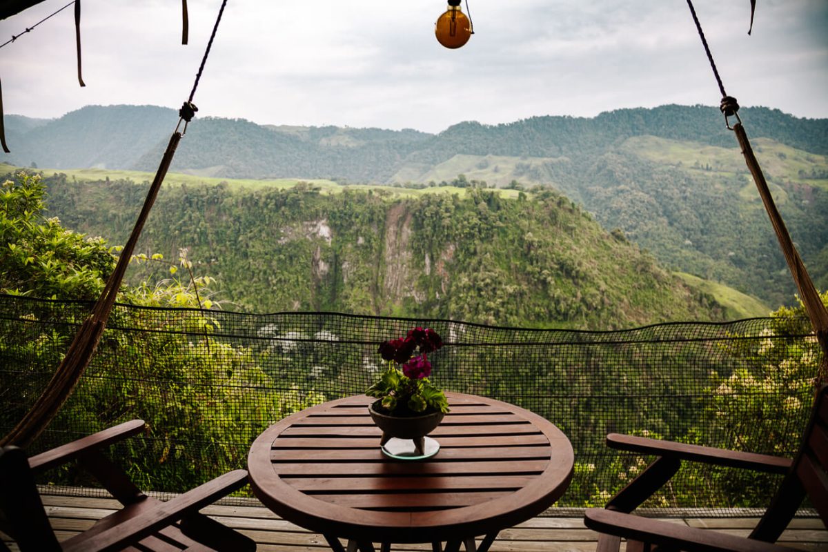 balkon el nido del condor ecolodge   in Colombia 