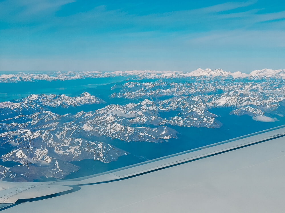 Ushuaia Argentina vanuit de lucht.