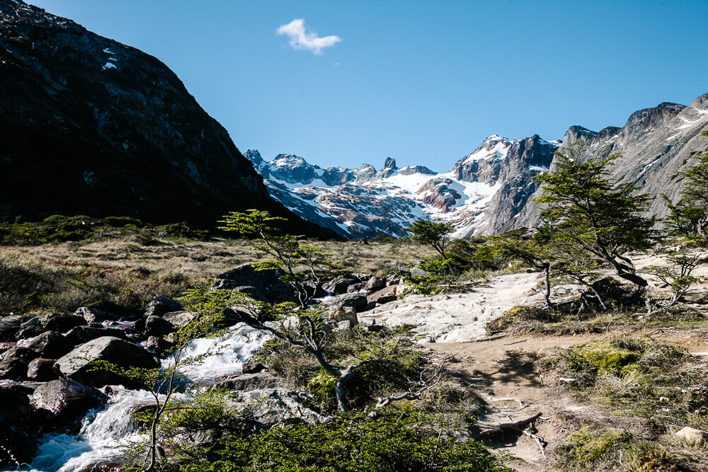 The trail to Laguna Esmeralda, one of the best hikes in Ushuaia Argentina.