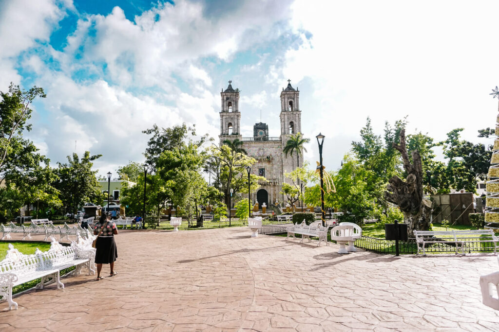 plaza in Valladolid in Mexico